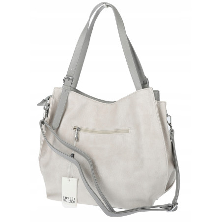 Torebka Damska Listonoszka Modna Duża A4 Torba Shopper Worek 6702 Szara