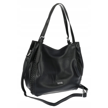 Torebka Damska Listonoszka Modna Duża A4 Torba Shopper Worek 6702 Czarna