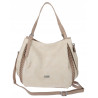 Torebka Damska Listonoszka Modna Duża A4 Torba Shopper Worek 6702 Beżowa