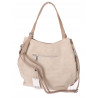 Torebka Damska Listonoszka Modna Duża A4 Torba Shopper Worek 6702 Beżowa