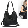 Torebka Damska Shopper Modna Pojemna A4 Torba na Ramię Pasek CH3357 Czarna
