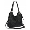 Torebka Damska Shopper Modna Pojemna A4 Torba na Ramię Pasek CH3357 Czarna