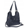 Torebka Damska Shopper Modna Pojemna Torba na Ramię Pasek CH3357 Granatowa