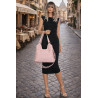 Torebka Damska Shopper Modna Pojemna A4 Torba na Ramię Pasek CH3357 Różowa