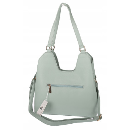 Torebka Damska Shopper Modna Pojemna A4 Torba na Ramię Pasek CH3357 Zielona