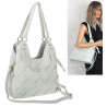 Torebka Damska Shopper Modna Pojemna A4 Torba na Ramię Pasek CH3357 Szara