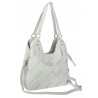 Torebka Damska Shopper Modna Pojemna A4 Torba na Ramię Pasek CH3357 Szara