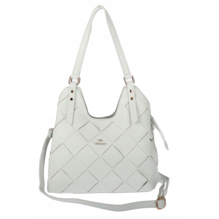 Torebka Damska Shopper Modna Pojemna A4 Torba na Ramię Pasek CH3357 Szara