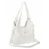 Torebka Damska Shopper Modna Pojemna A4 Torba na Ramię Pasek CH3357 Biała