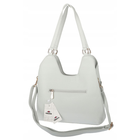 Torebka Damska Shopper Modna Pojemna A4 Torba na Ramię Pasek CH3357 Szara