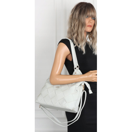 Torebka Damska Shopper Modna Pojemna A4 Torba na Ramię Pasek CH3357 Szara