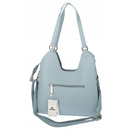 Torebka Damska Shopper Modna Pojemna Torba na Ramię Pasek CH3357 Niebieska