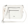 Torebka Damska Listonoszka Modna Pojemna Torba na Ramię Cross L791A Biała
