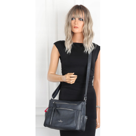 Torebka Damska Listonoszka Modna Pojemna Torba na Ramię L791A Granatowa