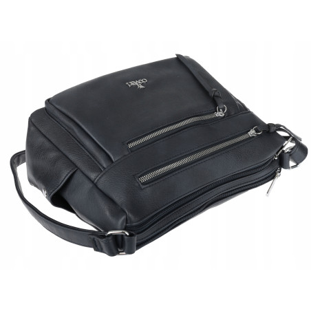 Torebka Damska Listonoszka Modna Pojemna Torba na Ramię L791A Granatowa