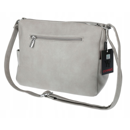 Torebka Damska Listonoszka Modna Pojemna Torba na Ramię Cross L791A Szara