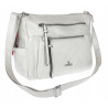 Torebka Damska Listonoszka Modna Pojemna Torba na Ramię Cross L791A Srebrna