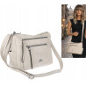 Torebka Damska Listonoszka Modna Pojemna Torba na Ramię Cross L791A Beżowa