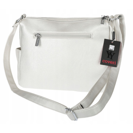 Torebka Damska Listonoszka Modna Pojemna Torba na Ramię Cross L791A Srebrna