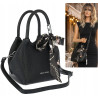 Torebka damska elegancka na ramię z apaszką klasyczna modna YM22 Czarna