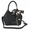 Torebka damska elegancka na ramię z apaszką klasyczna modna YM22 Czarna