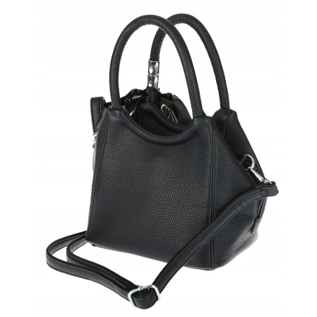 Torebka damska elegancka na ramię z apaszką klasyczna modna YM22 Czarna