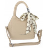 Torebka damska elegancka na ramię z apaszką klasyczna modna YM22 Beżowa