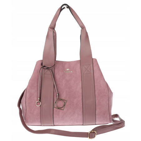 Torebka Damska Shopperka Pojemna Duża A4 Modna Torba kuferek CH339 Różowa