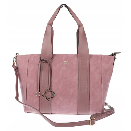 Torebka Damska Shopperka Pojemna Duża A4 Modna Torba kuferek CH339 Różowa