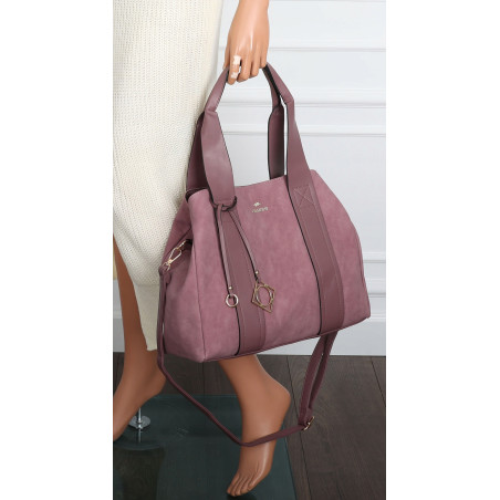 Torebka Damska Shopperka Pojemna Duża A4 Modna Torba kuferek CH339 Różowa