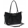 Torebka damska zamszowa shopper duża A4 torba na ramię worek CM9875 Czarna