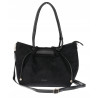 Torebka damska zamszowa shopper duża A4 torba na ramię worek CM9875 Czarna