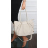 Torebka damska zamszowa shopper duża A4 torba na ramię worek CM9875 Beżowa