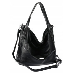 Torebka Damska Listonoszka Worek Shopper Modna Torba na Ramię SR56 Czarna