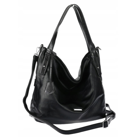 Torebka Damska Listonoszka Worek Shopper Modna Torba na Ramię SR56 Czarna