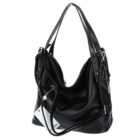 Torebka Damska Listonoszka Worek Shopper Modna Torba na Ramię SR56 Czarna