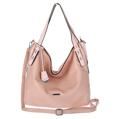 Torebka Damska Listonoszka Worek Shopper Miejska Torba na Ramię SR56 Różowa