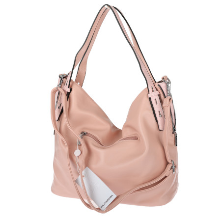 Torebka Damska Listonoszka Worek Shopper Miejska Torba na Ramię SR56 Różowa