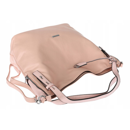 Torebka Damska Listonoszka Worek Shopper Miejska Torba na Ramię SR56 Różowa
