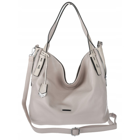 Torebka Damska Listonoszka Worek Shopper Modna Torba na Ramię SR56 Szara