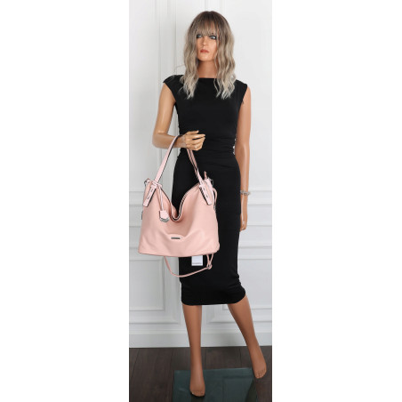 Torebka Damska Listonoszka Worek Shopper Miejska Torba na Ramię SR56 Różowa