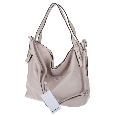 Torebka Damska Listonoszka Worek Shopper Modna Torba na Ramię SR56 Szara