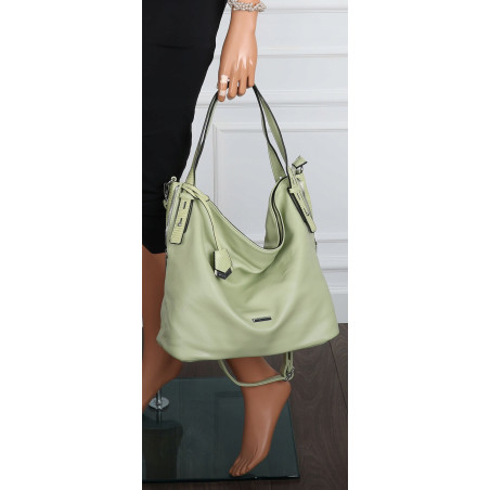 Torebka Damska Listonoszka Worek Shopper Modna Torba na Ramię SR56 Zielona