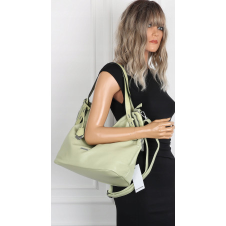 Torebka Damska Listonoszka Worek Shopper Modna Torba na Ramię SR56 Zielona