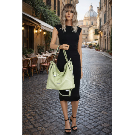 Torebka Damska Listonoszka Worek Shopper Modna Torba na Ramię SR56 Zielona