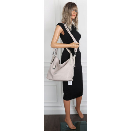 Torebka Damska Listonoszka Worek Shopper Modna Torba na Ramię SR56 Szara