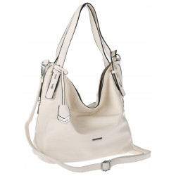 Torebka Damska Listonoszka Worek Shopper Modna Torba na Ramię SR56 Beżowa