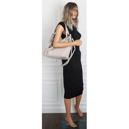 Torebka Damska Listonoszka Worek Shopper Modna Torba na Ramię SR56 Szara