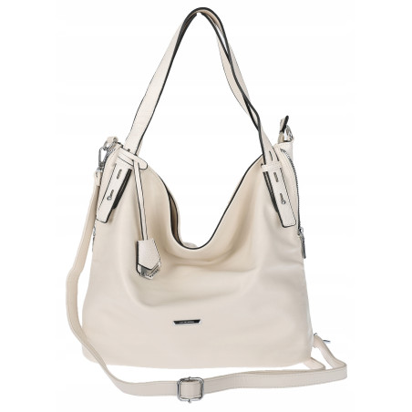 Torebka Damska Listonoszka Worek Shopper Modna Torba na Ramię SR56 Beżowa