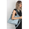 Torebka Damska Listonoszka Worek Shopper Duża Torba na Ramię SR56 Niebieska